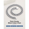 thumbnail image 6 of ChainsProMax Women Choker Chunky Chain Stainless Steel Cuban Link Chain Necklace Mothers Day Gift for Mom Daughter, 6 of 7