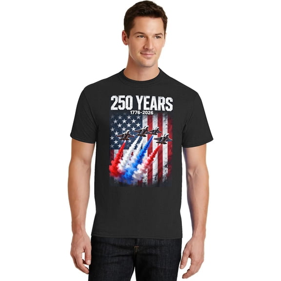 250th Anniversary USA Shirt - USA 250th Anniversary Shirt for Men, 1776-2026 Patriotic Shirts in 6 Sizes, Independence Day Graphic Tee, Men Shirts, 250 Anniversary USA Tshirt (S)