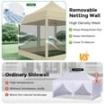 thumbnail image 6 of HOTEEL 10x10 Heavy Duty Canopy Tent, Pop up Canopies with Netting Screened ,Waterproof Ez up Canopy with Sidewalls, Outdoor Instant Party Tent for Backyard,Khaki, 6 of 9