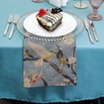 thumbnail image 4 of Werpe Flowers Birds Vintage Style Cloth Napkins Polyester Home Decor Reusable Set of 4 6 PCS, 4 of 7