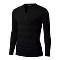thumbnail image 2 of Playera Slim Fit Hombre Caballero Camisa Botón Manga Larga, 2 of 4