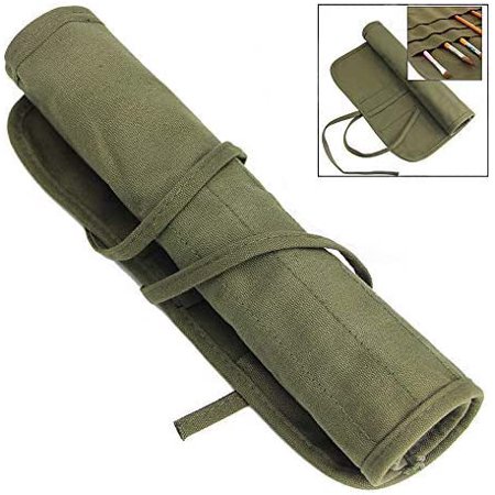 

Canvas Pencil Bag for Watercolors Oil Painting Brushes Brushes Rollers —(Pencils Not Included)