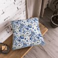 thumbnail image 5 of KLL Blue Paisley Decorative Throw Pillow Covers Velvet Soft for Couch Sofa Bedroom Living Room Outdoor (No pillow core)- 20"x20", 5 of 5