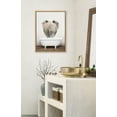 thumbnail image 5 of Kate and Laurel Sylvie Elephant Back in Rustic Bath Framed Canvas Wall Art by Amy Peterson Art Studio, 18x24 Natural, Modern Fun Decorative Bathtub Wall Art for Home Décor, 5 of 6