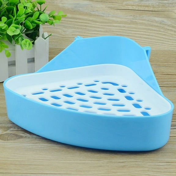 Soimiss Corner Sifting Litter Tray for Small Pets Assorted Color Stain Resistant 1Pack