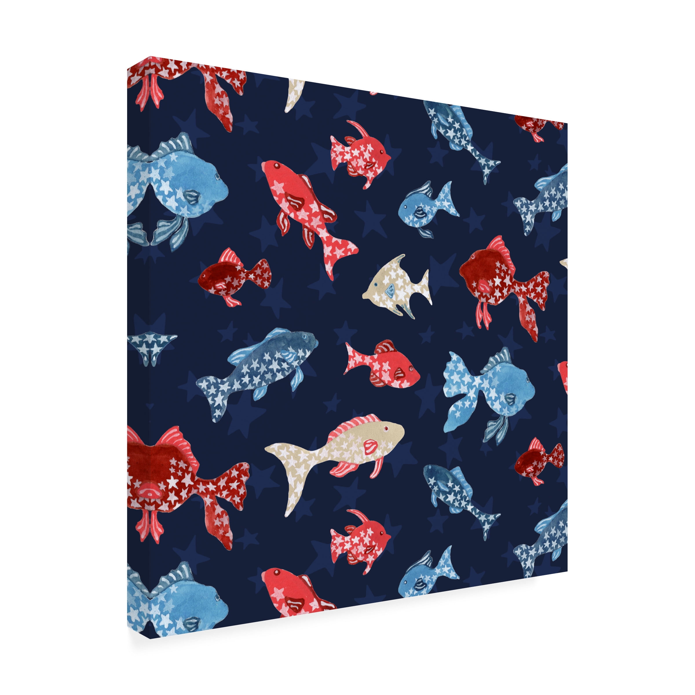 Yachal Design 'Patriotic Fish' Canvas Art
