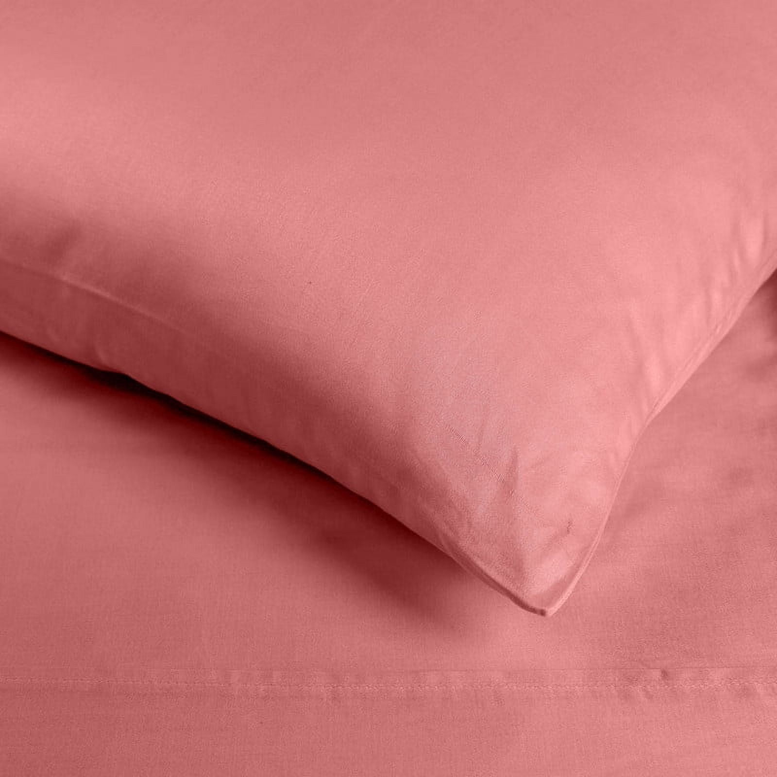 Superior Egyptian Cotton 400 TC Deep Pocket Sheet Set, Split King, Blush