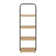 thumbnail image 2 of Better Homes & Gardens Juliet 4-Tier Shoe Rack, Matte Black and Light Honey Wood, Holds Up to 4 Pairs, 2 of 11