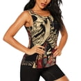 thumbnail image 2 of KLL Gothic Eastern Floral Skull Print Womens Tank Top Sleeveless Workout Tops Athletic Running Shirts Yoga Gym Clothes-Large, 2 of 7