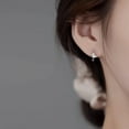 thumbnail image 6 of 925 Sterling Silver CZ Love Hoop Earrings for Women Teens Small Heart Huggie Earrings, 6 of 11