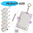 thumbnail image 3 of Card Holder With Keychain, Dienrx Clear Acrylic Id Sleeve With Keyring, Plastic Heavy Duty Top‑Load Card Holder For Student Id, Work Pass, Membership Card & Small Photo Display, 3 of 5