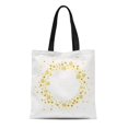 thumbnail image 1 of JSDART Canvas Tote Bag Wedding Modern Chic Dot Gold Pattern Confetti Inspiration Sparkle Durable Reusable Shopping Shoulder Grocery Bag, 1 of 1
