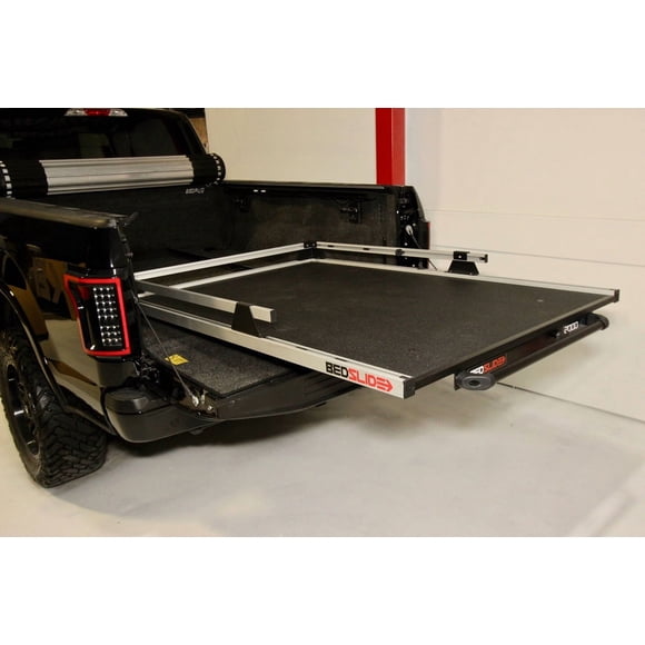 Bedslide Bed Slide 20-7848-HD Pro HD Series; 2000 Pound Capacity; Black Powder Coated Steel Frame; Silver Side Rail; Urethane Coated Black Composite Honeycomb Platform; Bolts to truck bed