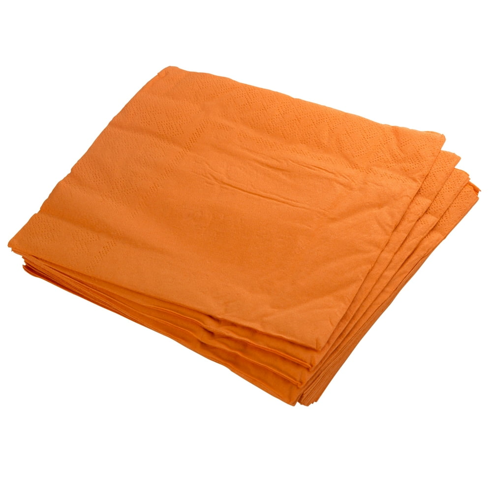 Orange Luncheon & Dinner Paper Napkins 100 Ct.