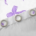 thumbnail image 4 of Erosebridal Purple Ribbon Bowknot Black Out Curtains,Cute Coquette Bow Curtains Pack of 2 (42x63 Each) For Kids Girls, 4 of 7