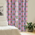 thumbnail image 2 of Ambesonne Lotus Curtains, Flower of Prosperity, Pair of 28"x84", Multicolor, 2 of 5