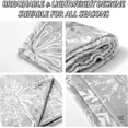 thumbnail image 4 of Christmas Fuzzy Blanket 60 x 50 Inch Grey White Snowflake Throw Blanket for Winter Holiday Home Chair Sofa Couch Bed, 4 of 6