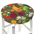 thumbnail image 3 of Kll Begetable Round Bar Chair Cushion Cover 14 Inch,Bar Stool Protector With Elastic, Soft Washable, 3 of 7