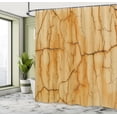 thumbnail image 4 of Ambesonne Grunge Shower Curtain, Retro Cracked Wall Pattern, 69"Wx70"L, Persian Orange Pale Brown, 4 of 4