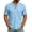 Sky Blue, variant on Miluxas Men's Waffle Knit Lace-Up Henley Shirt, Short Sleeve Summer Casual Top, Stand Collar Drawstring Tee for Spring & Summer Daily Wear White XL(XL)