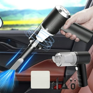 Wzzjkit Vacuum Cleaner, Handheld Car Vacuum Cleaner 120W Powerful Suction Small Car Vacuum Cleaner Mini Dusts Buster with USB Portable Vacuum Cleaner with Cleaning Cloth, Vacuum Cleaners for Home