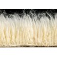 thumbnail image 2 of Benzara BM201554 9 x 6 ft. Shag Style Latex Free Hand Woven Wool Rug, White, 2 of 4