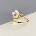 thumbnail image 3 of Qarigey Anillo abierto para mujer, flor, cristal, fiesta, trabajo, escuela, fecha, viaje, vacaciones, joyería personalizada sencilla para mujer Ropa, zapatos y accesorios Miscelánea Qarigey AP014795-00, 3 of 6