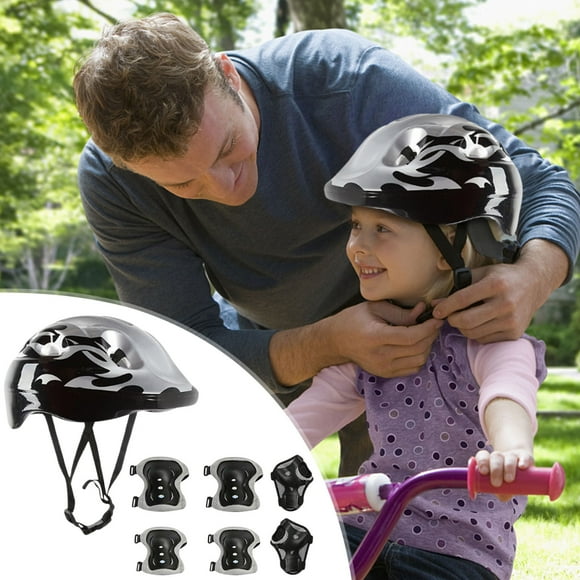 taicans Kid's Protective Gear Set,Kids Helmet Knee Elbow Pads Wrist Guard Sport Protective Gear Adjustable Scooter Skateboard Roller Bike Skate Cycling Safety Set for Boy Girl