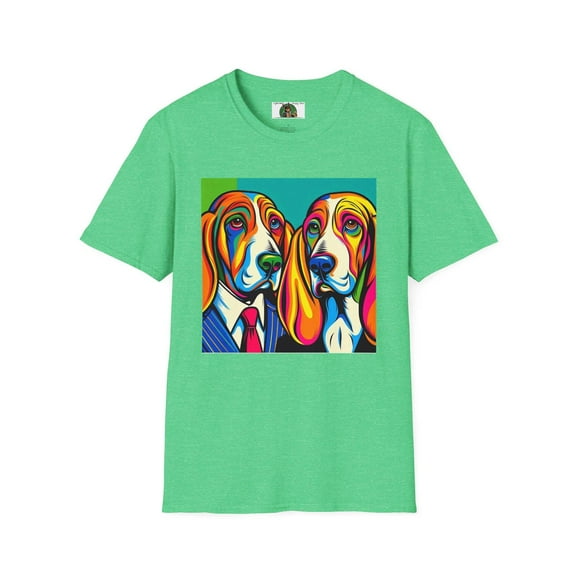 Basset Hounds PopArt7 Unisex Softstyle T-Shirt