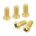 thumbnail image 1 of 36Pcs Brass Machine Screws, M6x12mm Phillips Pan Head Fastener Machinery Bolts, 1 of 6