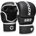 thumbnail image 1 of RDX Gants de Boxe MMA Grappling Muay Thai Sparring Kickboxing KARA Blanc Mat, S, 1 of 7