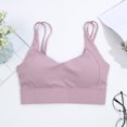 thumbnail image 6 of IWRICH Sports Bra for Women High Support Strappy Sports Bra Moulded Cup High Impact Workout Tops Purple S, 6 of 6