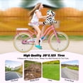 thumbnail image 6 of POVANLI 20" Girls Bike with Detachable Basket,Kid Bicycle for 6-8 Years Old,No Training Wheels Included Gift Pink, 6 of 8