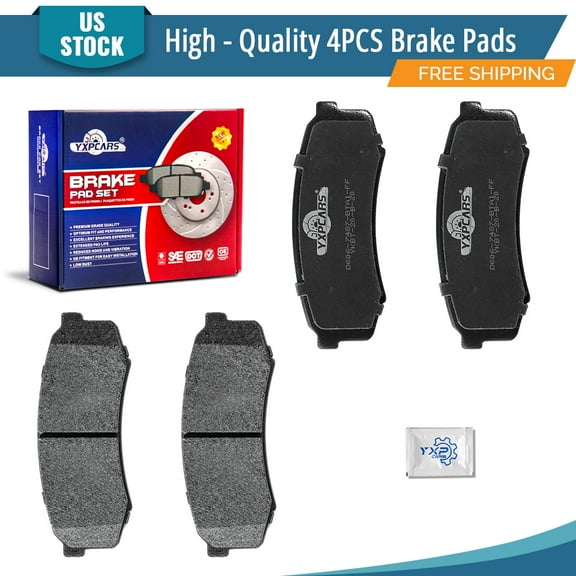 YXPCARS 4PCS Rear Brake Pads Set, D606 Ceramic Pdas for Toyota 4Runner FJ Cruiser Sequoia Land Cruiser Lexus GX460 GX470 LX450
