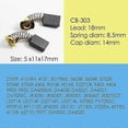 thumbnail image 2 of 5 Pairs Carbon Brushes CB303 5 x 11 x 17mm Replacement for Electric Motor Makita 5604R 6305 9015B DA4030, 2 of 5