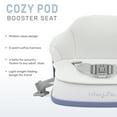 thumbnail image 7 of Dream On Me Cozy Pod Booster Seat with Removable Cover, White, 7 of 7