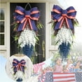 Household Decoration Front Door 23.6 Inch Patriotic Wreath 4th Of July