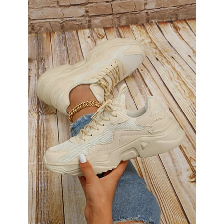 

Lace-up Front Chunky Sneakers Women‘s Footwear