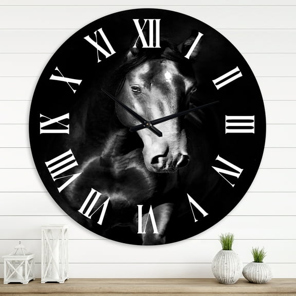 Designart 1 in Quartz Farmhouse Wall Clock