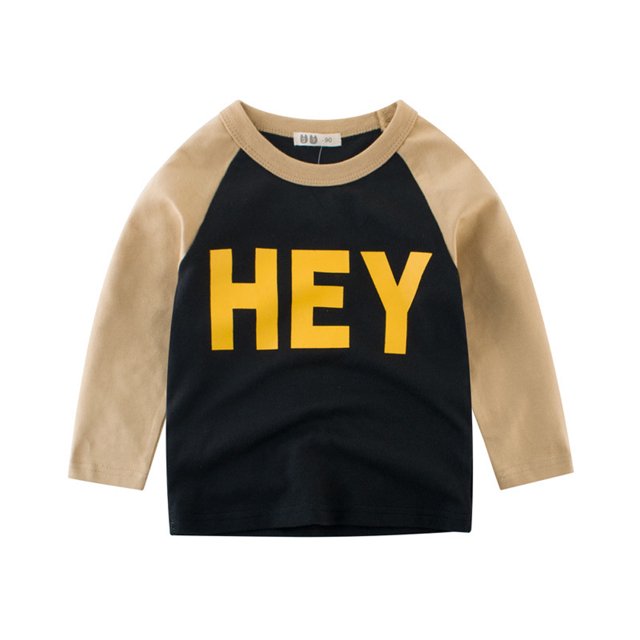 KYAIGUO T-Shirt Décontracté pour Garçons Enfants Bébé Dessin Animé Manches Longues T-Shirt Printemps Automne Col Rond 1-9T