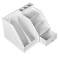 thumbnail image 4 of Organizador de Escritorio Vertical de Plástico shamjiam Carpeta Blanca de Cuatro Compartimentos Almacenamiento de archivos de autoensamblaje, 4 of 8