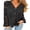 Black, variant on Women's Knit Lace Cardigan Fashionable Solid Color Long Sleeve V Neck Button Down Ruffle Sweater