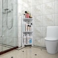 thumbnail image 4 of Tcbosik Corner Storage Organiser, 3 Tiers Waterproof Display Shelves for Bathroom Bedroom Living Room, White, 4 of 7