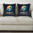 thumbnail image 3 of Celestial Moon & Stars Throw Pillow Covers 18x18in Set of 2 - Stylish Cushion Cases for Couch Bed Car - Perfect for Cosmic Decor, 3 of 7