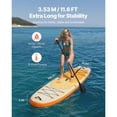 thumbnail image 5 of KFFKFF Inflatable Stand Up Paddle Board, 11.6' x 35" x 6" Wide Lightweight SUP, Complete Set with Pump, Paddle, Fin, Backpack, Ankle Leash, Strap, Non-slip Deck for Teens & Adults, 5 of 9