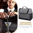 thumbnail image 4 of Raindrops Portable Bartender Bag Grey Nylon Storage for Wine Bottles Indoor Outdoor 1Set, 4 of 6