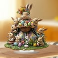 thumbnail image 2 of Easter Bunny Decorations for The Home,Easter Bunny Table Top Sign Easter Bunny Egg for Table,2d Tiered Tray Decoration,Spring Centerpiece Ornament for Home Dining Or Coffee,Bunny Tabletop Decor, 2 of 9