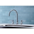 thumbnail image 2 of Kingston Brass KS8721DLLS Widespread Kitchen Faucet, Polished Chrome, 2 of 5
