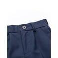 thumbnail image 5 of HILEELANG 1PC Big Boys Girls School Uniform Pants Navy Blue Kids Wrinkle-Free Dress Slacks Elastic Back Waist Classic Fit Pull-On Trousers for Students 8-10Years, 5 of 7