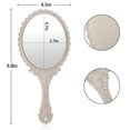 thumbnail image 2 of Handheld Mirror, Small Cute Hand Held Decorative Mirrors for Girls Makeup Embossed Flower Portable Travel Personal Cosmetic Mirror with Powder Puff, 2 of 7